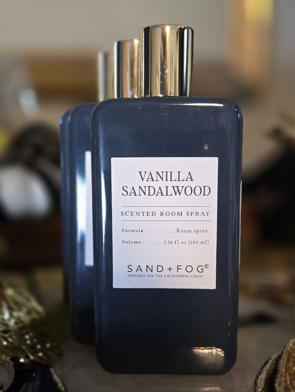 Three New Sand + Fog Vanilla Sandalwood Room Scents